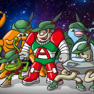 Illustrazione Alpini Spaziali per Ospedale dei Bambini Pietro Barilla Parma