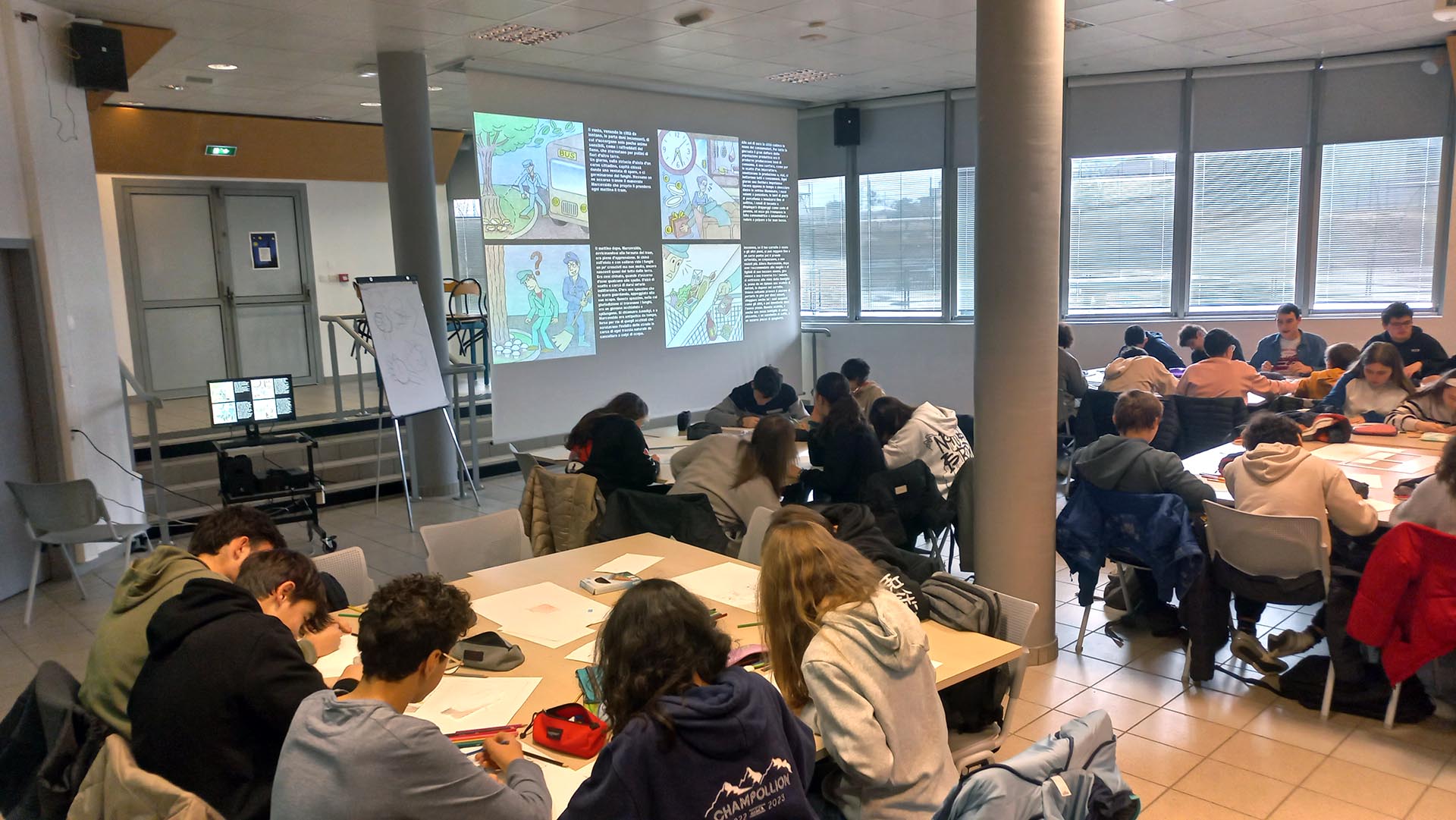 Workshop Marcovaldo di Italo Calvino presso il College les Maristes - Bourg de Péage