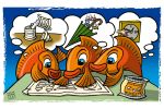 April Fool's Day. Colour drawing for Gazzetta dei Piccoli (Toddlers' Gazette) column of the Gazzetta di Parma (Gazette of Parma)