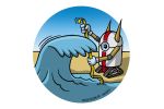 The tsunami meter. Color drawing for Gazzetta dei Piccoli (Toddlers' Gazette) column of the Gazzetta di Parma (Gazette of Parma)