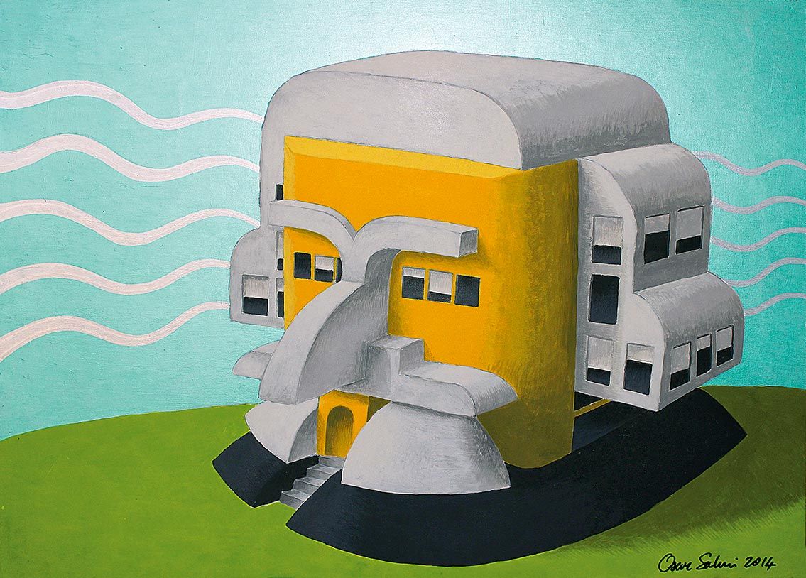 Il palazzo del Musicista quadro di Oscar Salerni