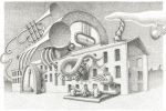 Auditorium mostro sonico disegno di Oscar Salerni