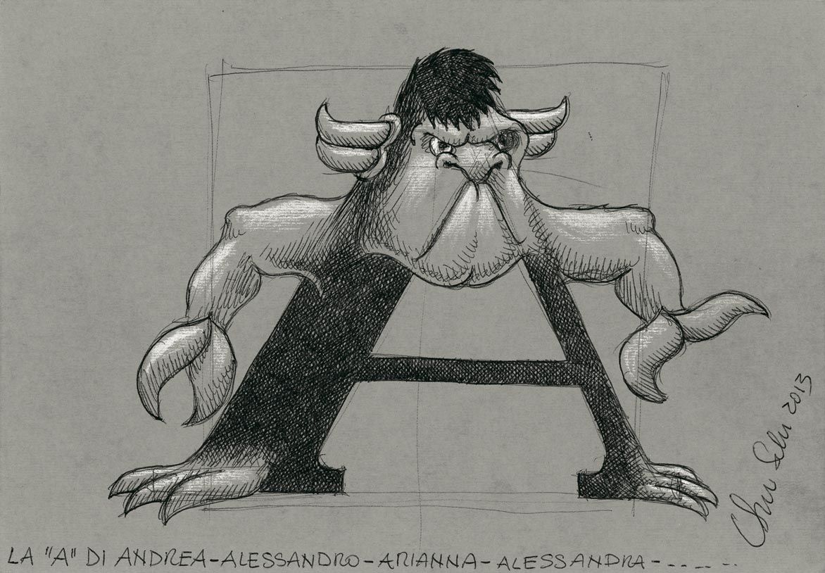 La lettera A di Andrea, Alessandro, Arianna, Alessandra...