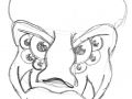 faccia alieno con tanti occhi