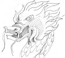 testa drago orientale