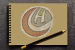 Terzo bozzetto studio logo Lucie H&uuml;pfel