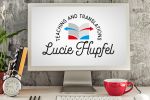 Primo layout grafico logo Lucie H&uuml;pfel