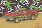 Hot Wheels Chevy El Camino drawing by Oscar Salerni