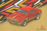 Hot Wheels Pontiac Firebird 1967 drawing by Oscar Salerni