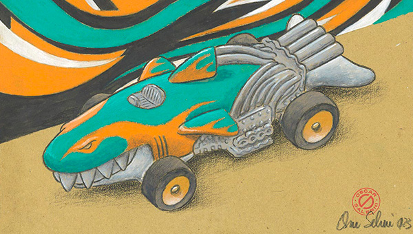 Disegni Hot Wheels di Oscar Salerni